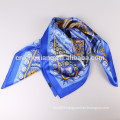 high quality turkey digital printed twill silk scarves 90*90cm